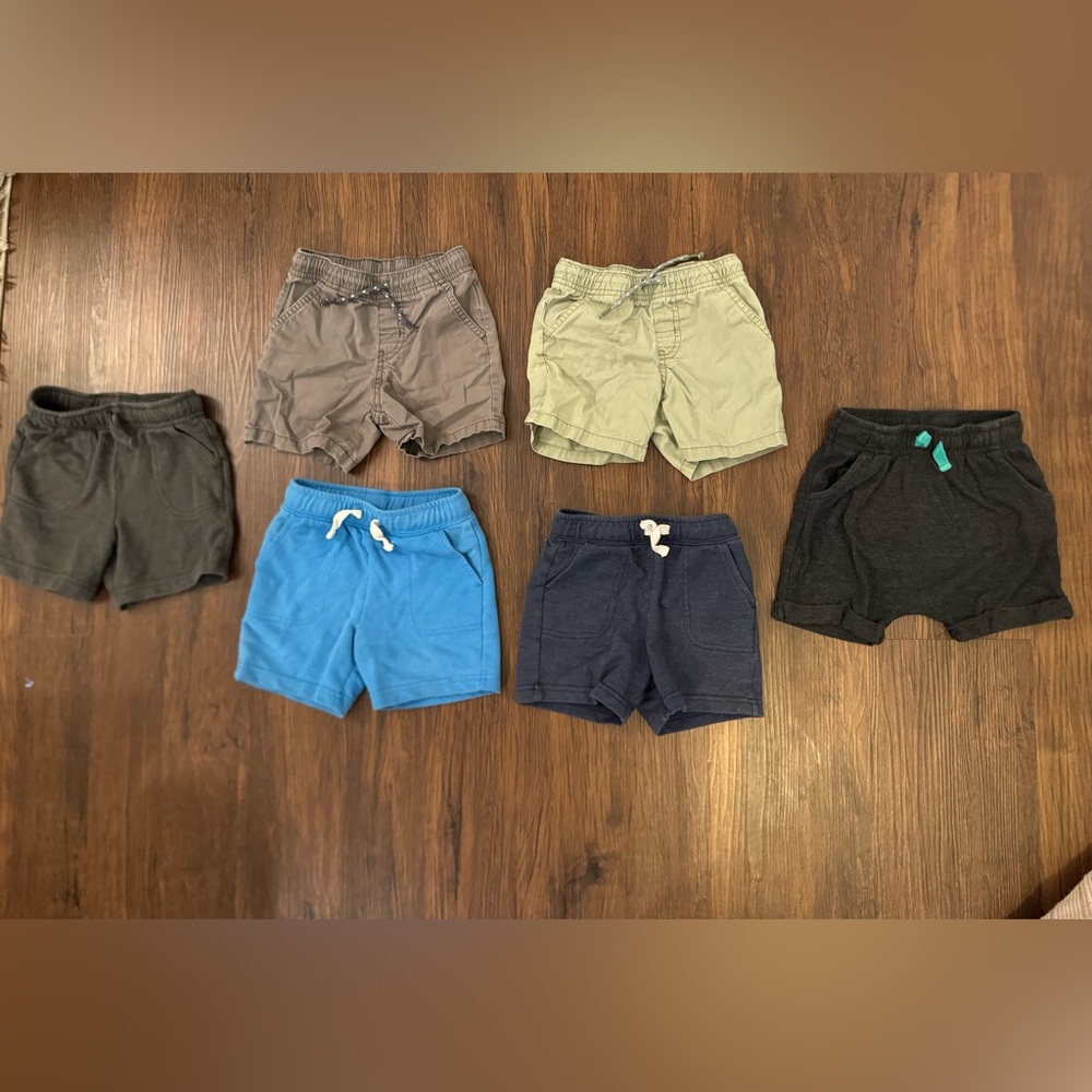 Set of 6 Cat & Jack 2t Toddler Boy Shorts